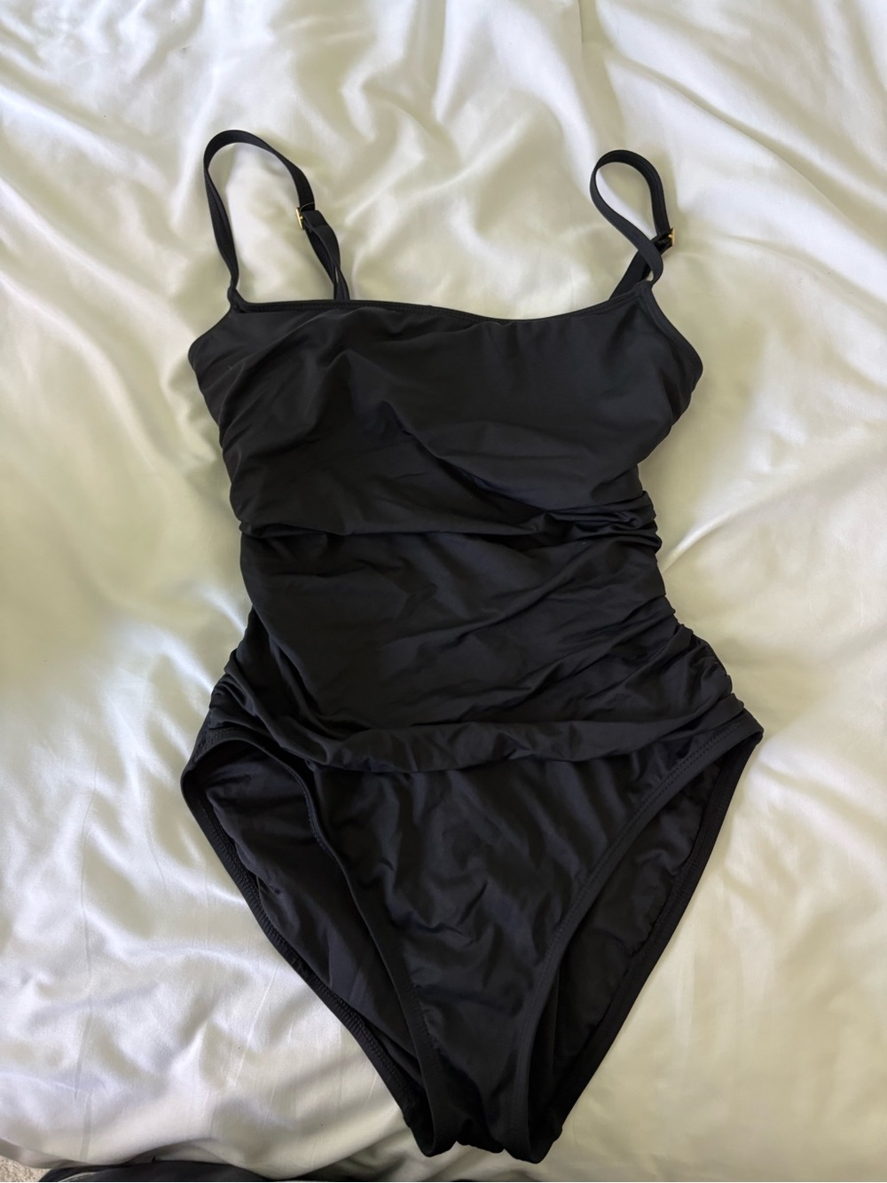 La Blanca Black One-Piece Swimsuit with Supportive Straps